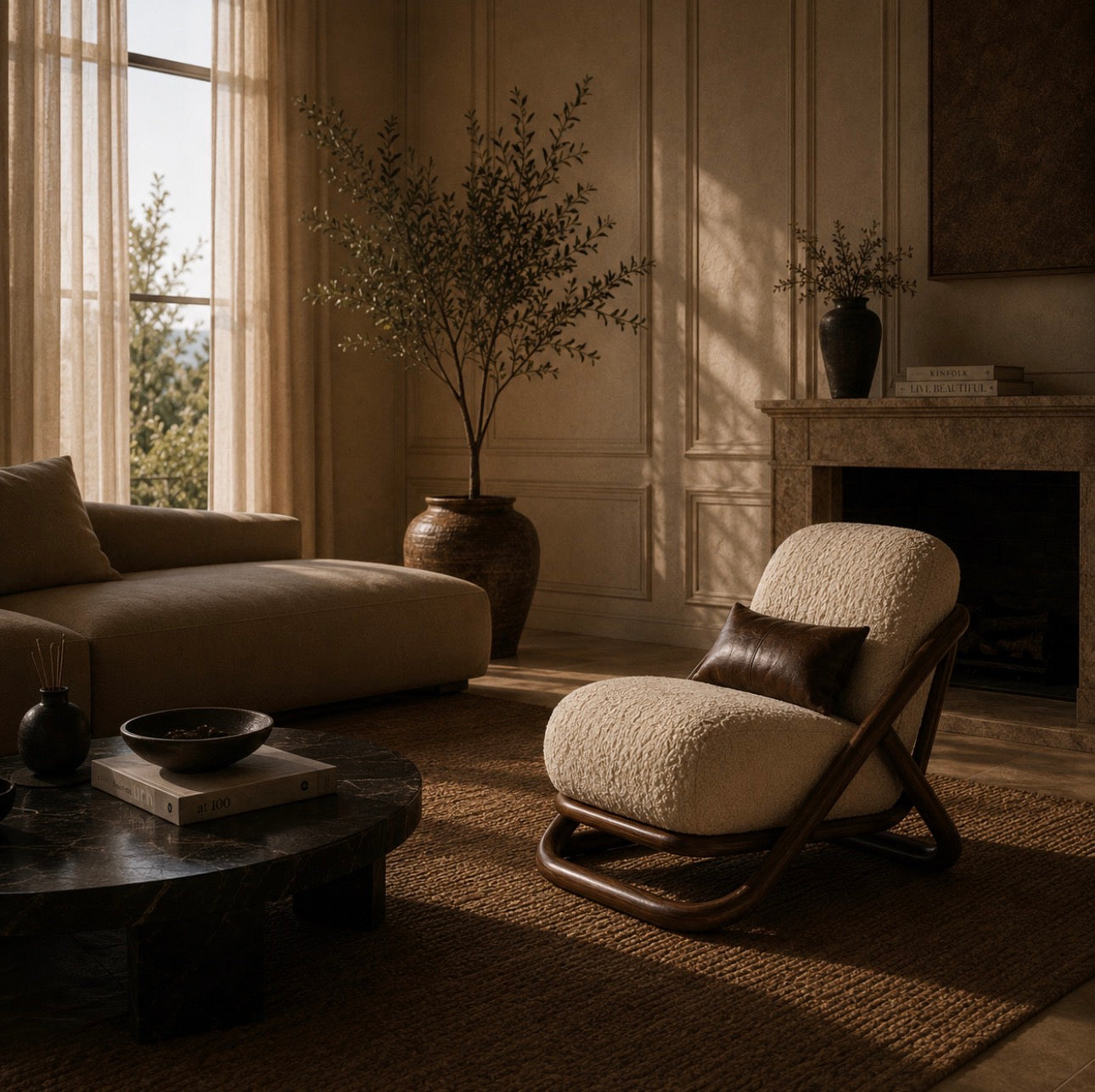 An Outform chair beside a window