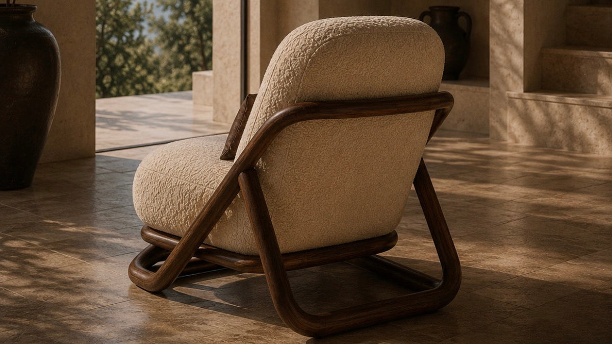 An Outform chair on a terrace by the sea